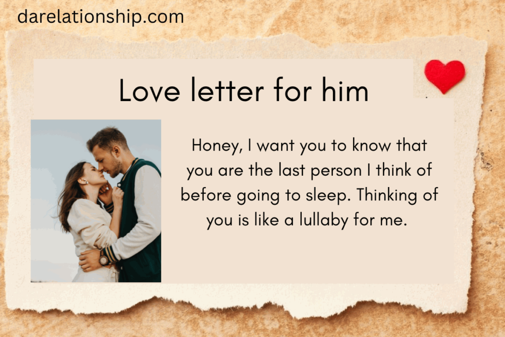 Love letter for him