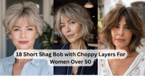 18 Short Shag Bob with Choppy Layers For Women Over 50